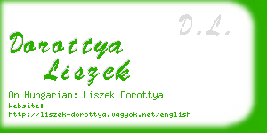 dorottya liszek business card